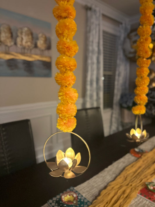 Diya Urli with Marigold Circle