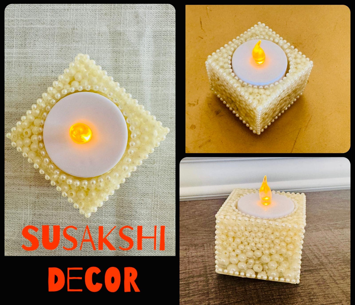Pearl Tea-light Candle Holder