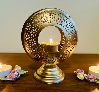 Gold Metal Tea Light Holder