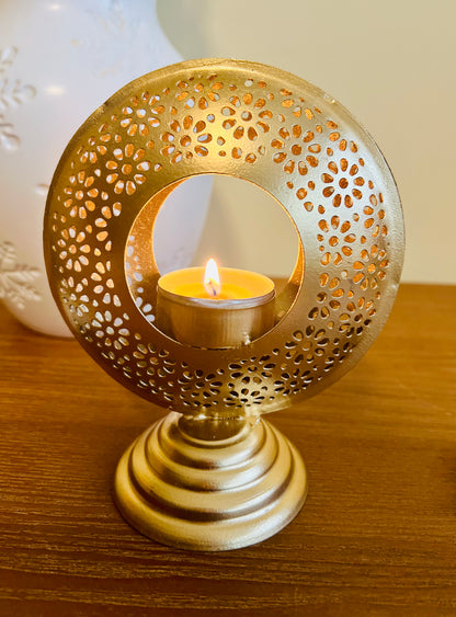 Gold Metal Tea Light Holder