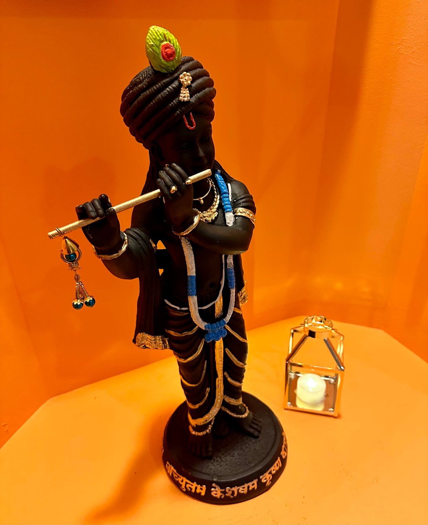 Exquisite ceramic murti of Lord Krishna