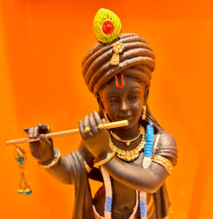 Exquisite ceramic murti of Lord Krishna