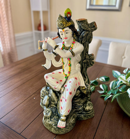 Exquisite ceramic murti of Lord Krishna