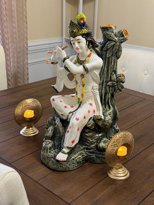 Exquisite ceramic murti of Lord Krishna